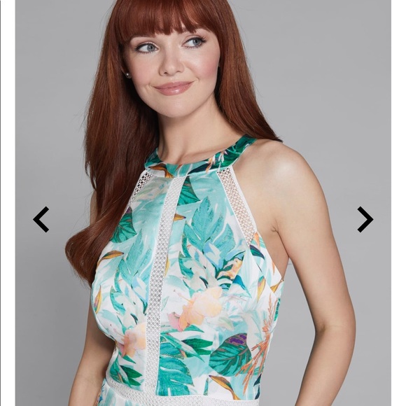 New Guess By Marciano Lost In Paradise Floral Crochet Romper - Picture 3 of 5